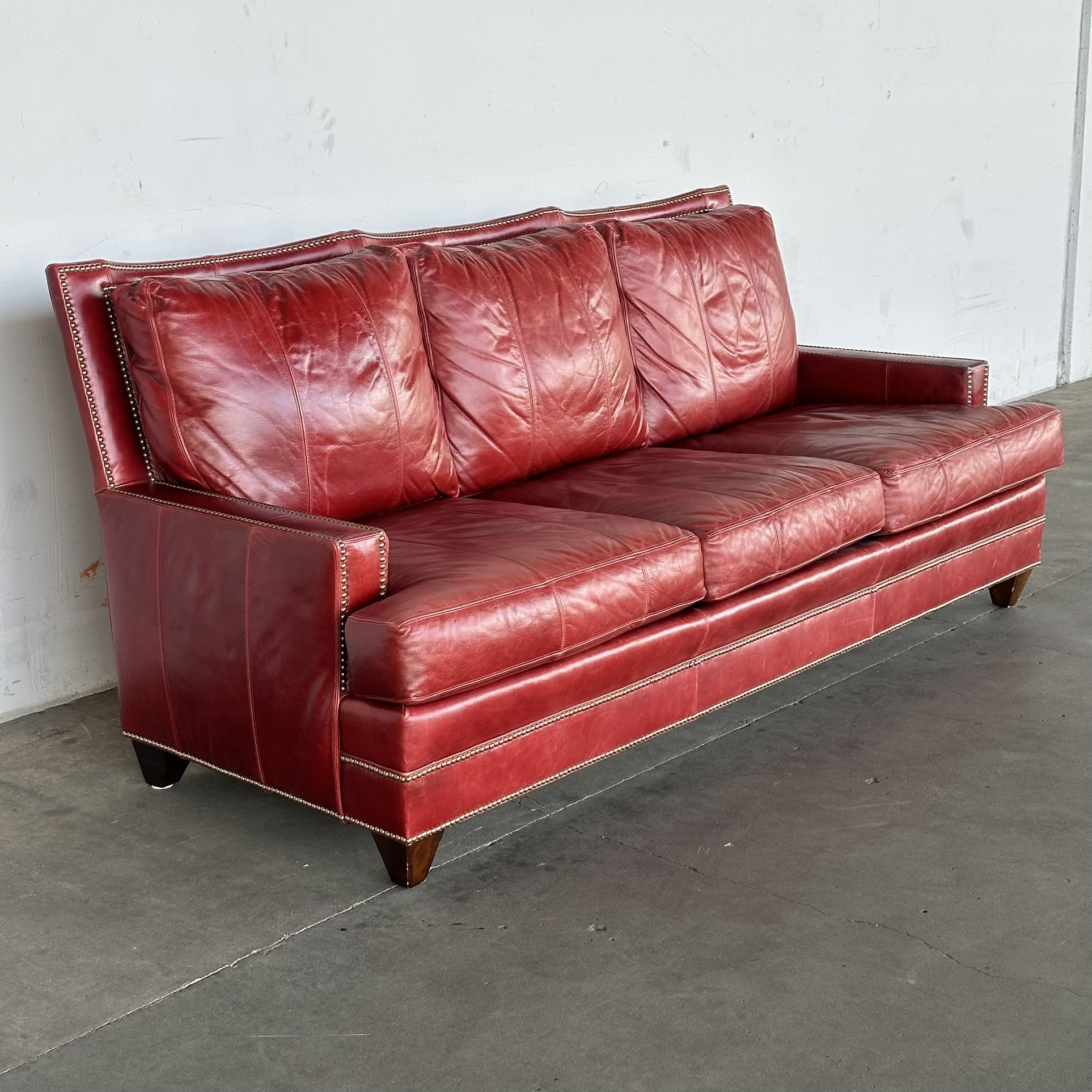 Ferguson Copeland Leather Studded Sofa -Delivery Available