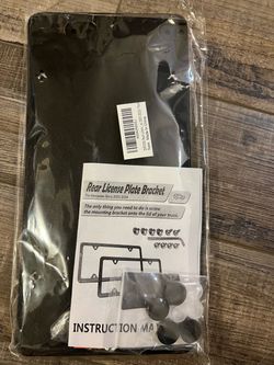 Rear license plate bracket