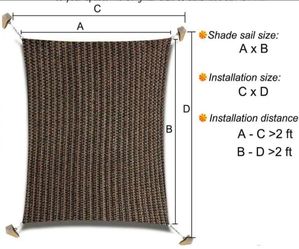 Outdoor Rectangle Shade Sail Canopy