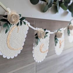 Floral Baby Shower Banner 