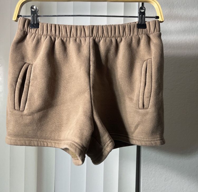 Brown Fleece Shorts