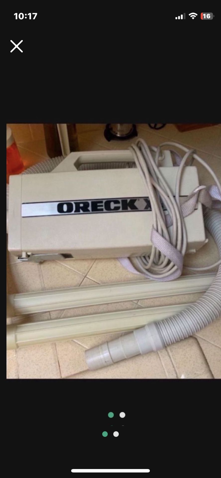 Oreck Xl Handheld Shoulder Vacuum With All Accessories 