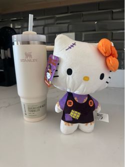 Stanley cup & hello kitty plush
