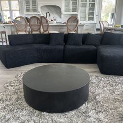 Circular Modern/ Sleek Black Coffee Table