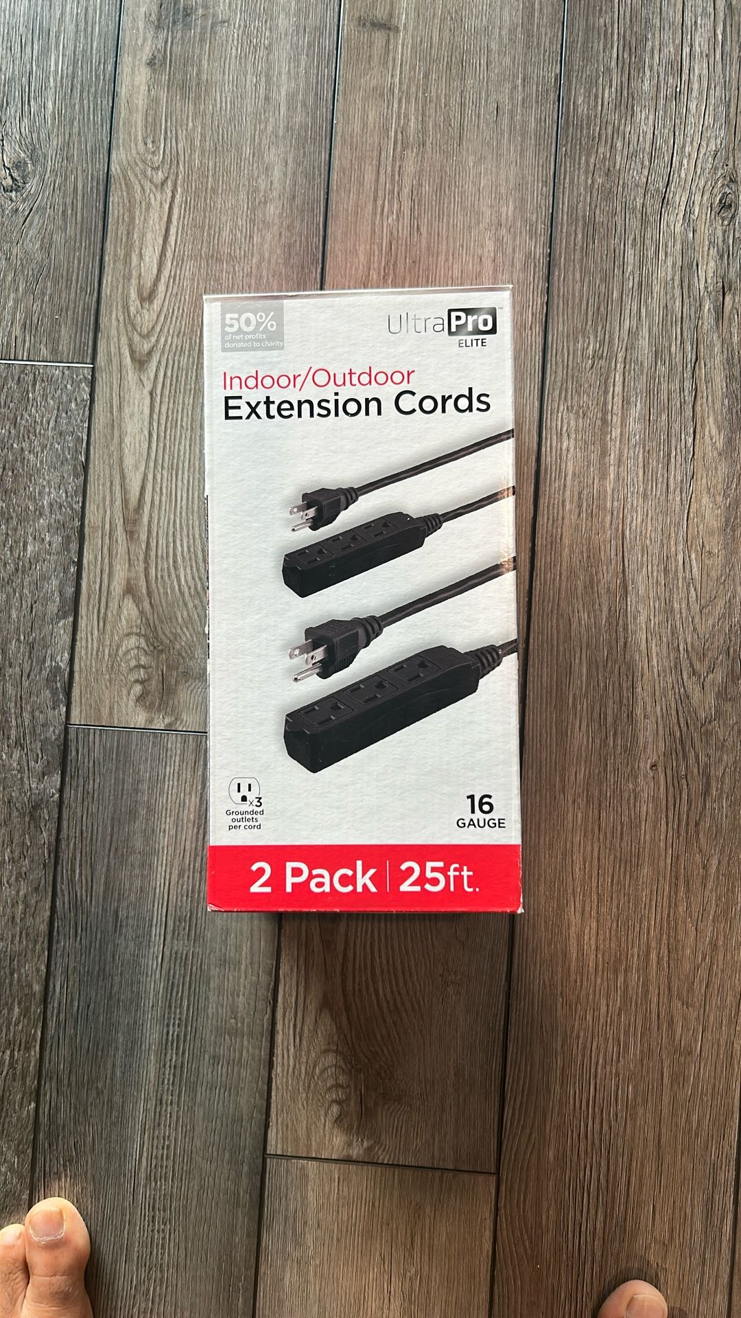 25 Ft Outdoor Extension Cords 2-pack