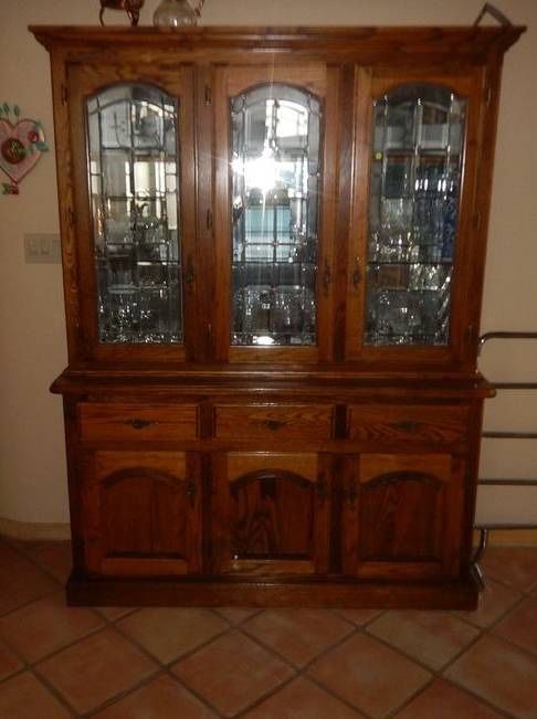 Oak China Cabinet. 