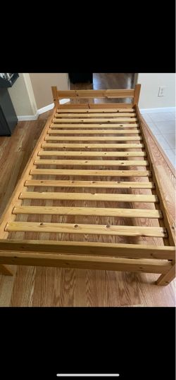 Wood bed frame