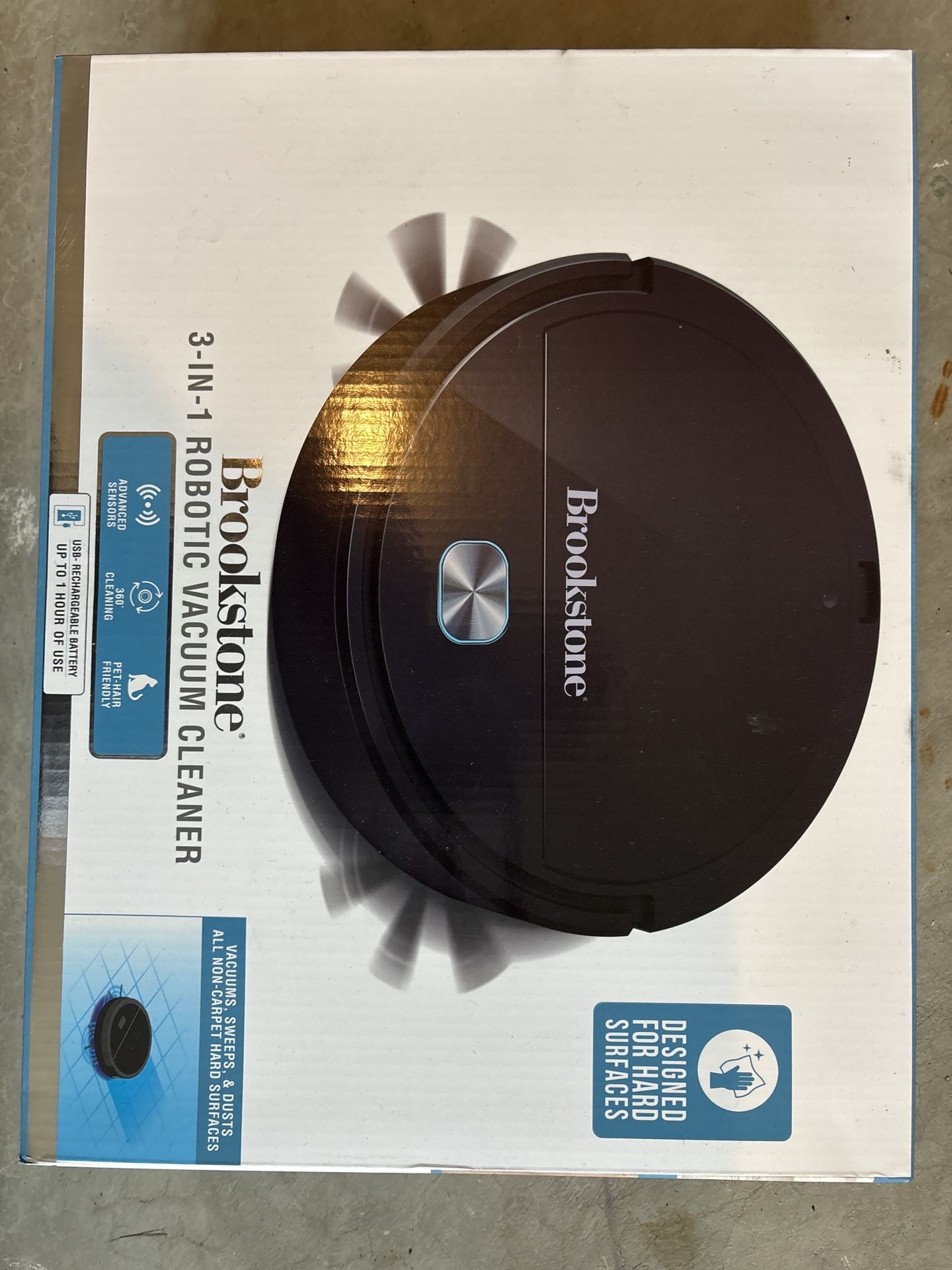 Brookstone 3-in-1 Robotic Vacuum Cleaner