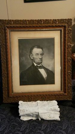 Very rare 1894 Abraham Lincoln lithograph by Cyrus Cobb