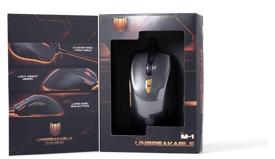 M-1 Wired Gaming Mouse – High-Performance PC Gaming Mouse with 12,000DPI Adjustable Sensor