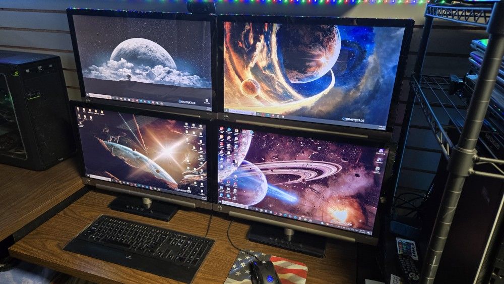 HP x2301 23-Inch Micro Thin LED Monitor(s), 4pcs, GREAT!