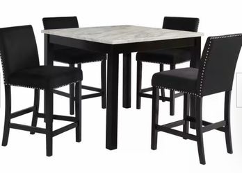 5 piece marble top dinning set