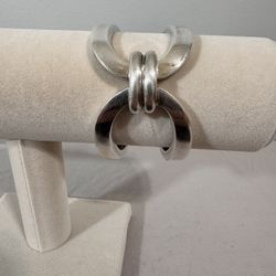 Vintage Hinged Sterling Silver Cuff Bracelet