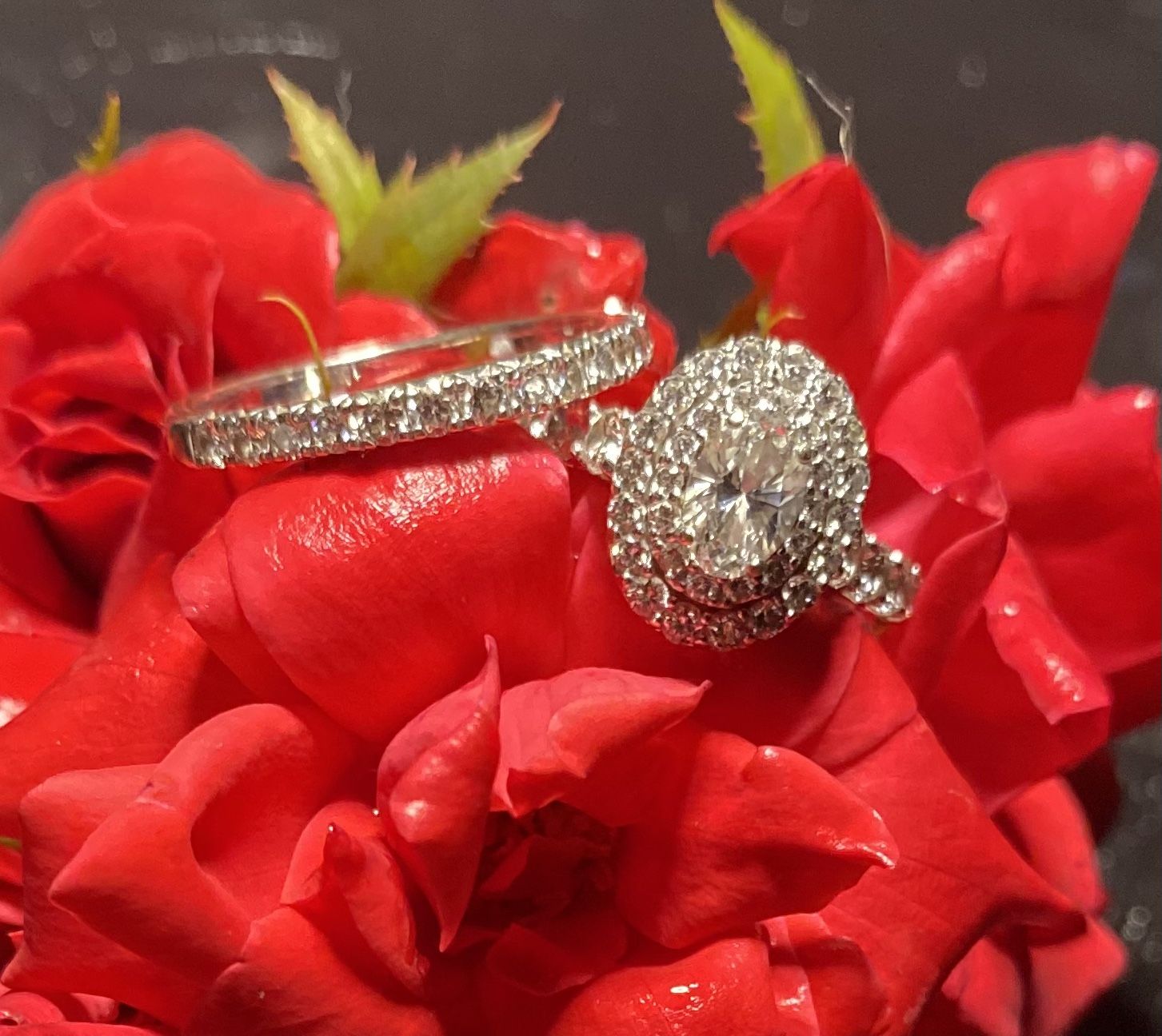 π White Gold Diamond Bridal Set β Size 9 β $5,000