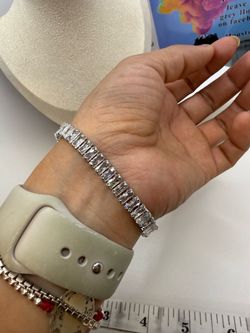 18k gold plated bracelet 7.5” inch high quality )) pulcera de enchape laminado de Brazil 🇧🇷 7.5” Bañado en Oro blanco de 18k