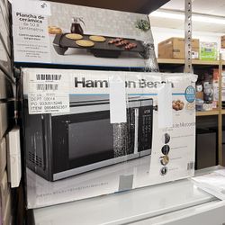 1.1 cu ft Countertop Microwave Ovens, Black and Stainless Steel, New in Box