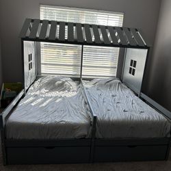 Double Twin house Bed