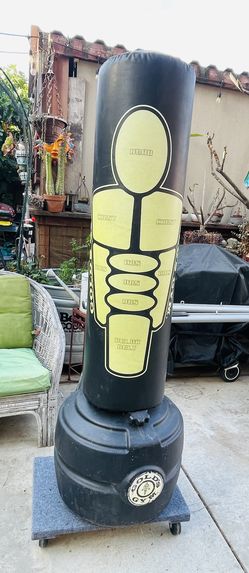 Standing Golds Gym Boxing Bag
