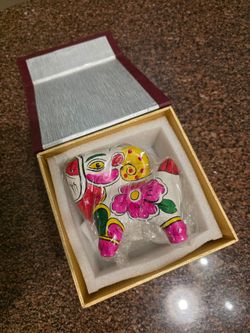 Hand-Painted Chinese Zodiac Goat Figurine