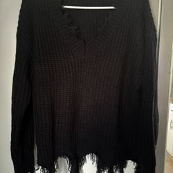 Black Knitted Sweater 