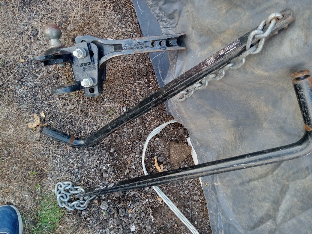 Works perfect trailer trailer stabilizer hitch with stabilizer bars.
