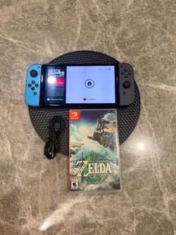 Nintendo switch OLED with one Zelda game