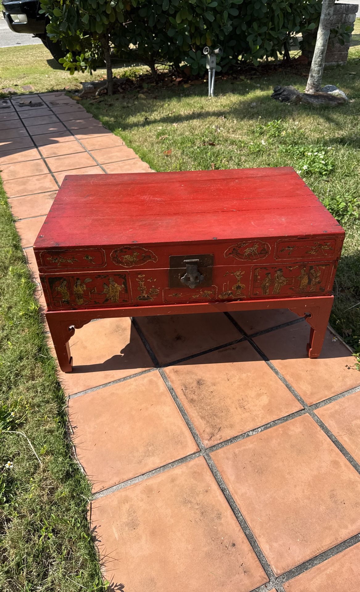 Chinese Antique Table Storage Box