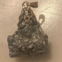 Pyrite And Gold Pendant