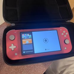 Pink Nintendo Switch Lite With Charger 