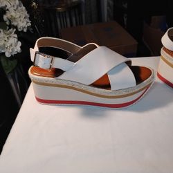 ENZO ANGIOLINI EVA WEDGE SANDALS SIZE 9.5