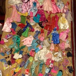 Huge Lot Of Barbie Clothes+ Barbies