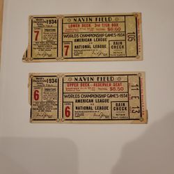 1934 world series tickets
