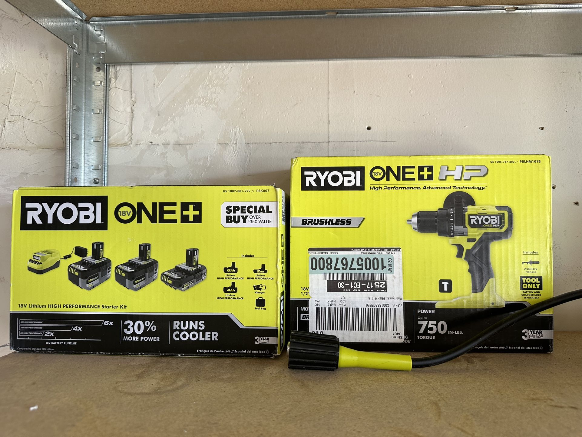 RYOBI DRILL AND BATTERIES + CHARGER