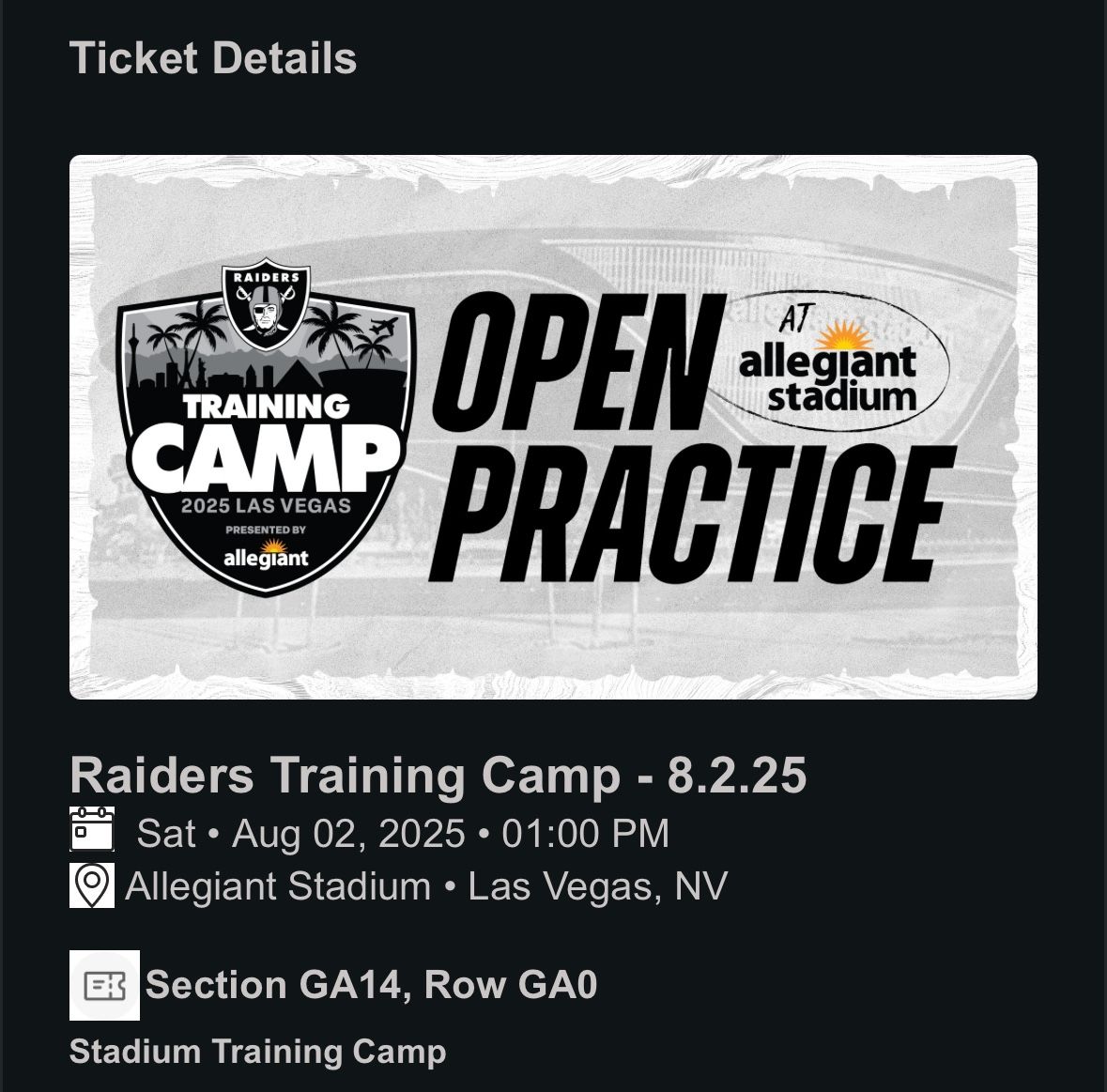 Raiders Training Camp