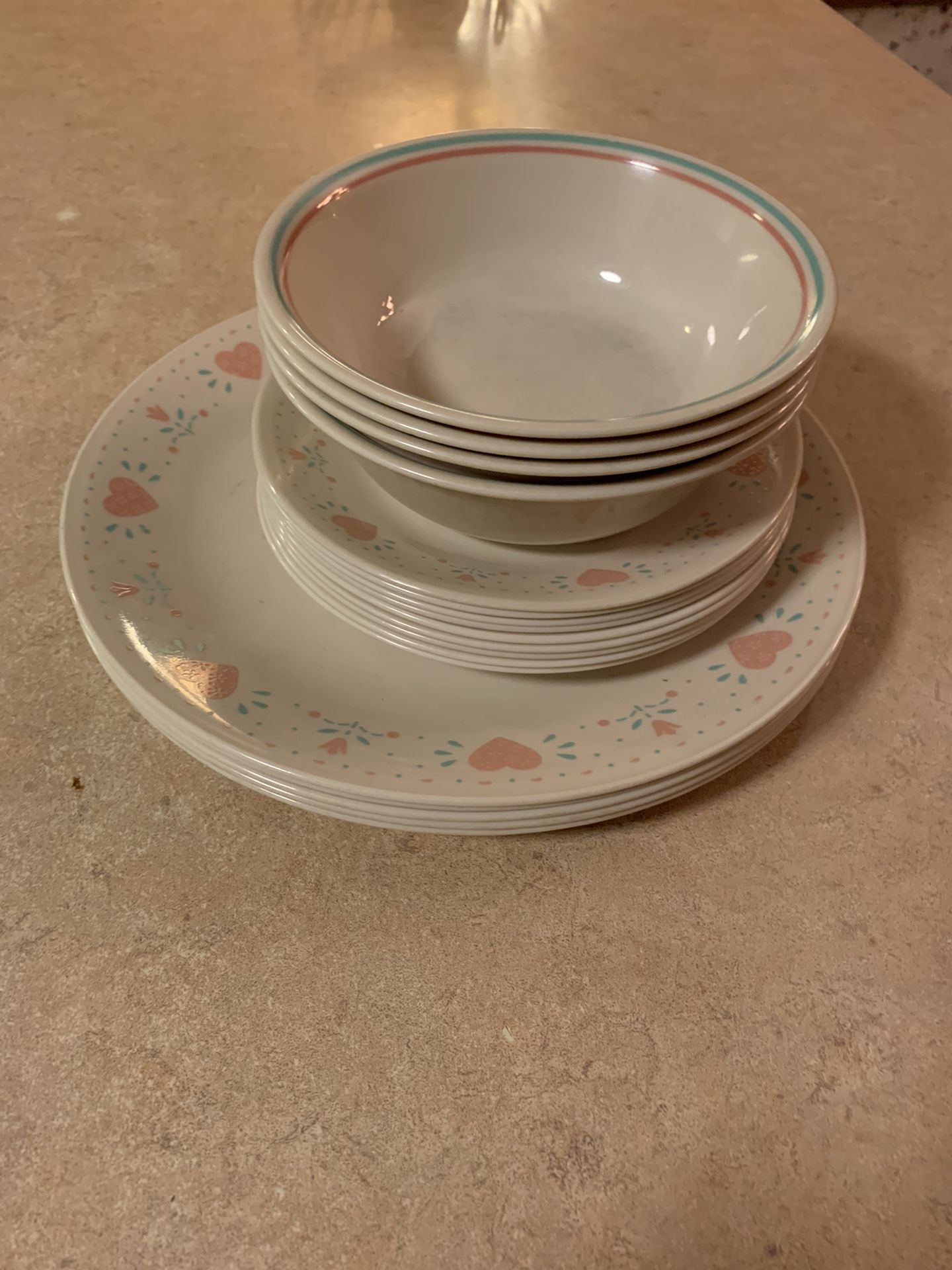 Corelle by Corning Dishes 5 Small Plates 9 Bowls 4