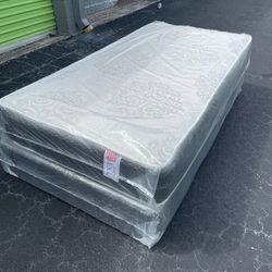 Twin Size Mattress With Box spring Set Colchones Nuevos Individuales 