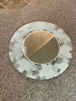 Round Frosted Glass Mirror