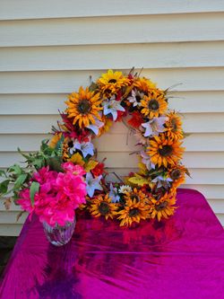 Handmade Sunflower Wreath