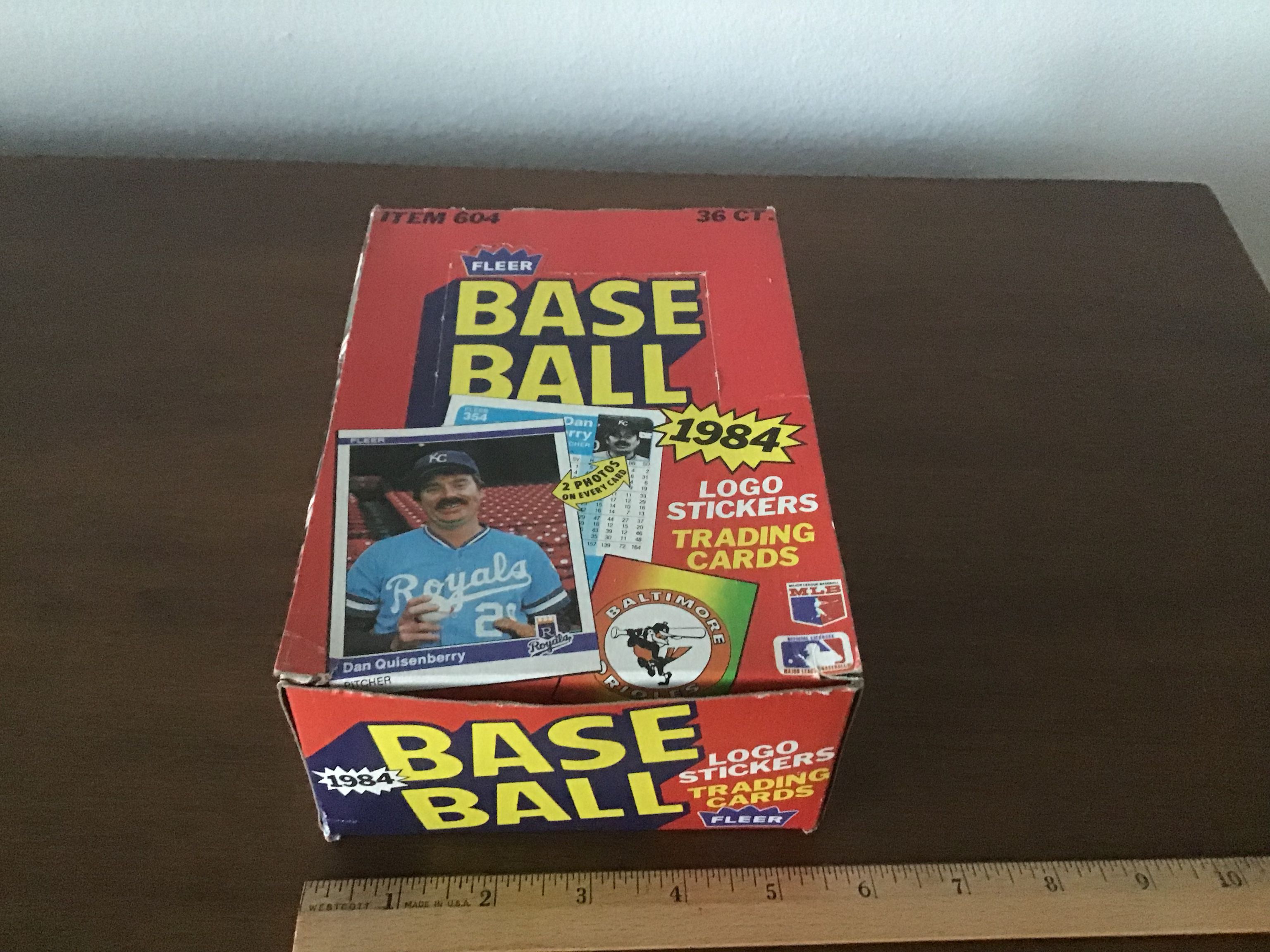 1984 FLEER Baseball Box (Opened) With 36ct Unwrapped Baseball Cards