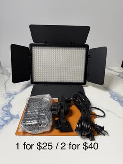 Video Lights 502 LED With Power Supply Dimmable & Battery Ports