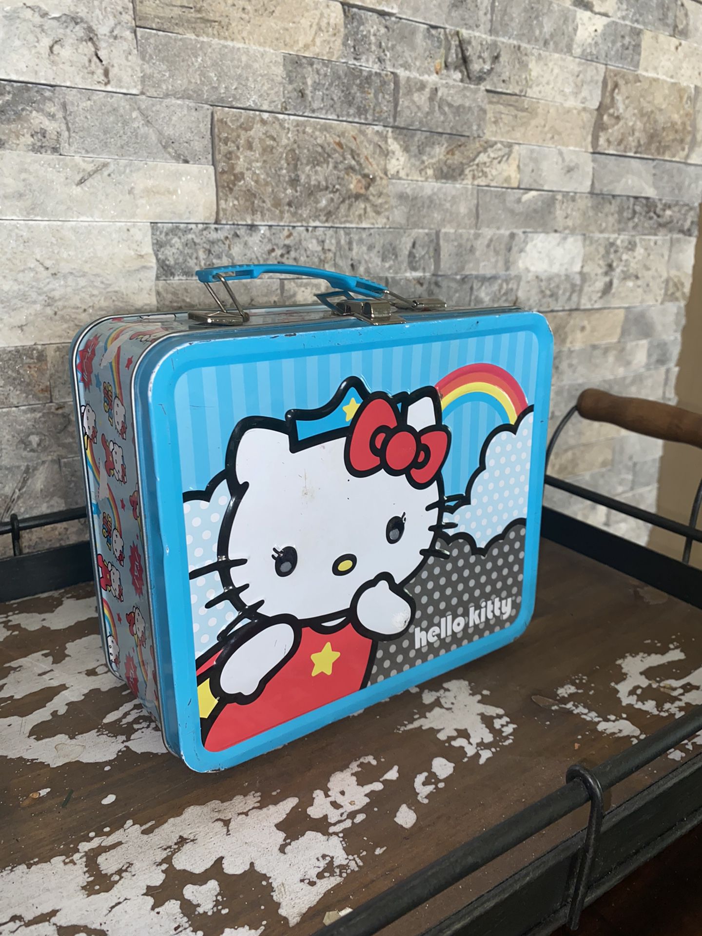 Rainbow Blue Hello Kitty Lunch Box 