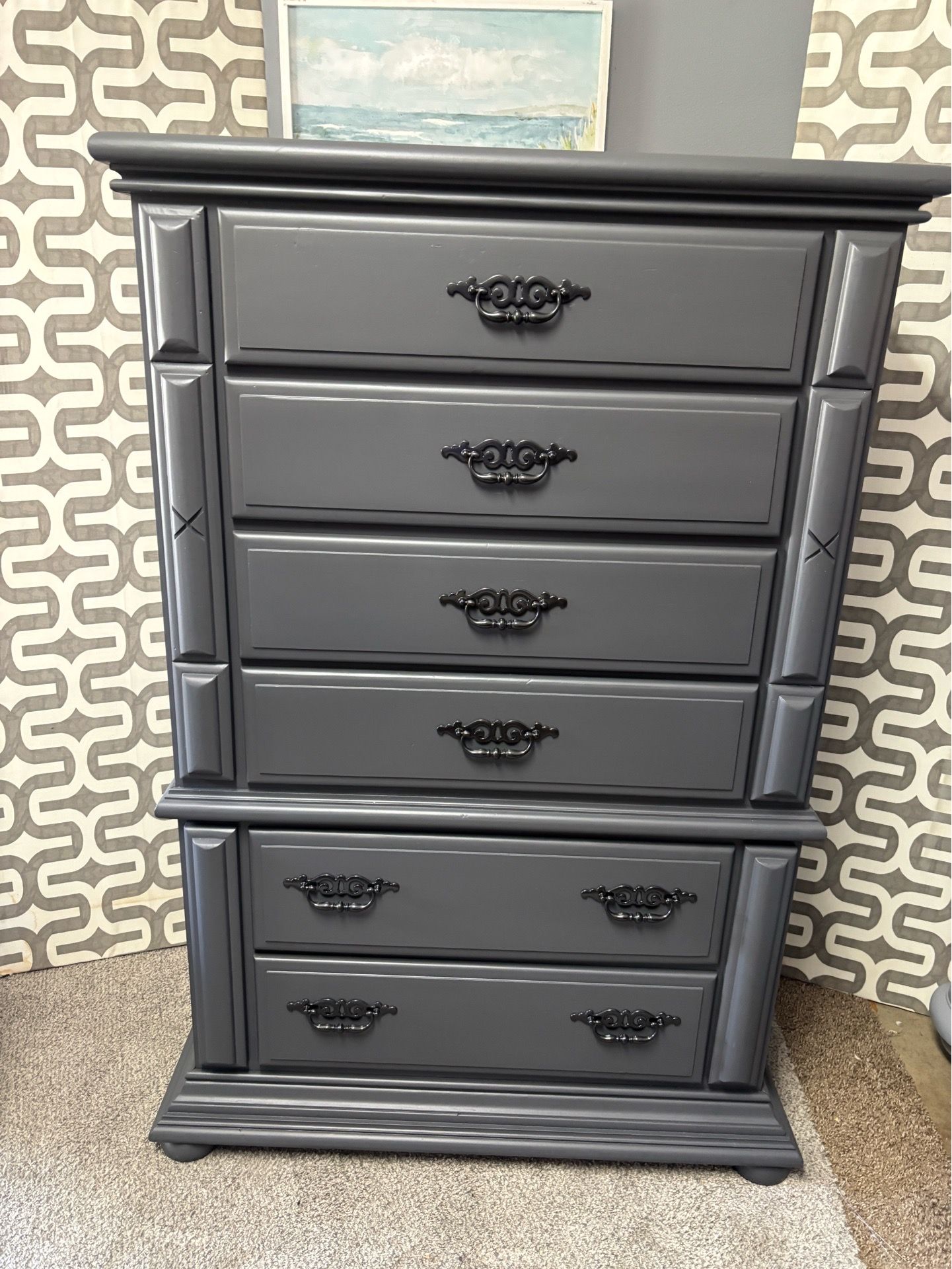 Tall chest of drawers all wood no scratches