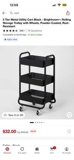 Semi New 3 Tier metal cart