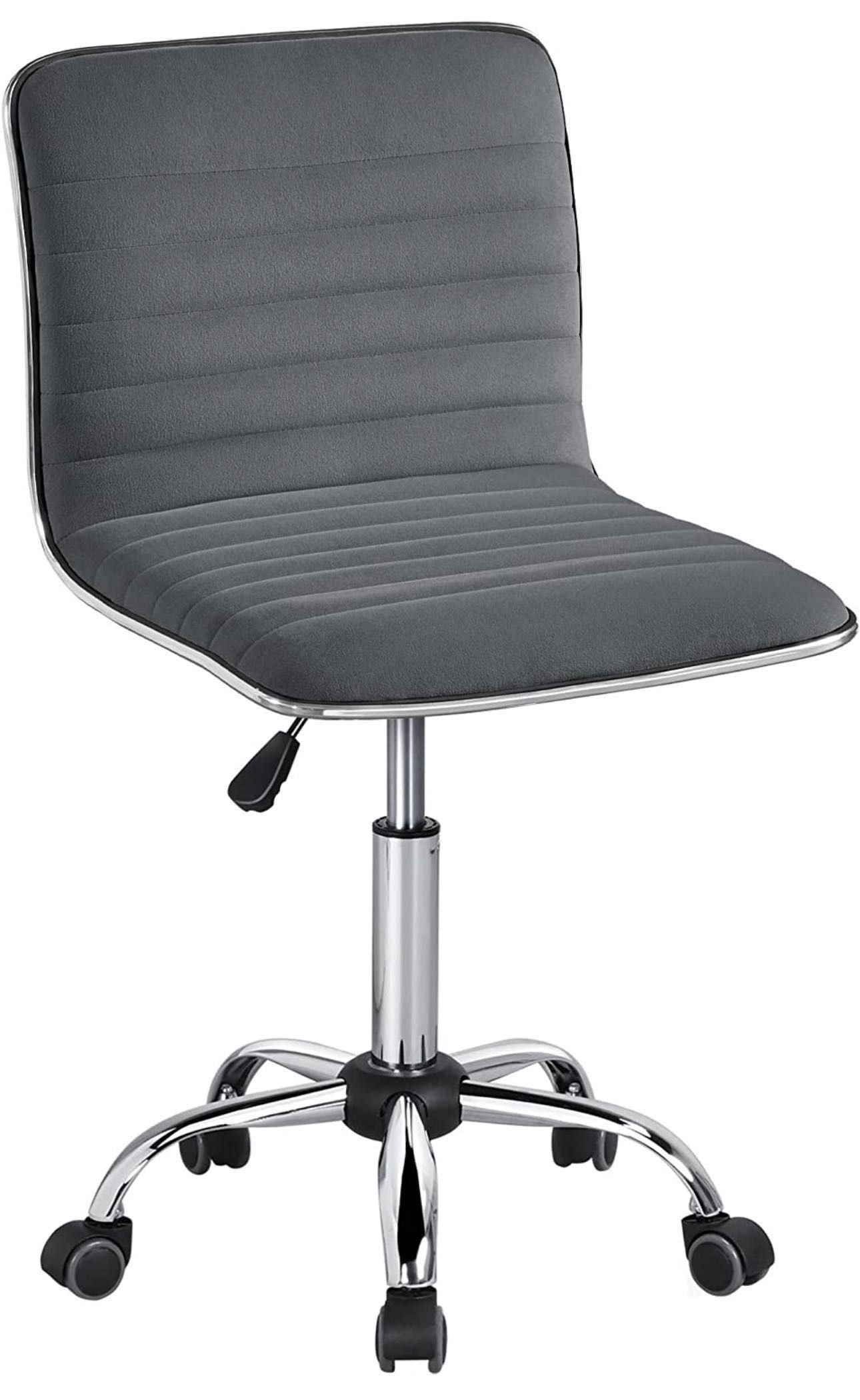 Velvet Armless Office Chair
