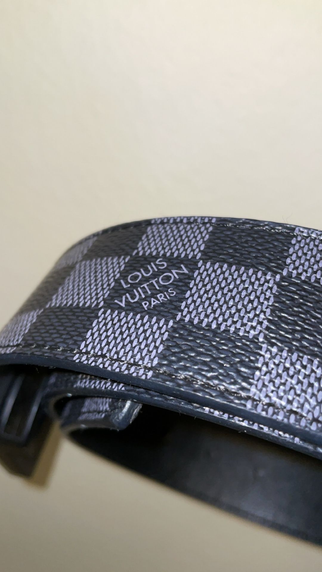 Louis Vuitton Canvas Damier Graphite LV Initiales Belt