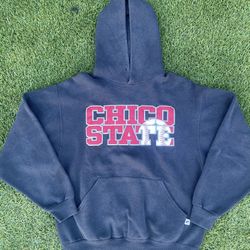 Vintage Russell Athletic Chico State University Embroidered Hoodie Size Medium