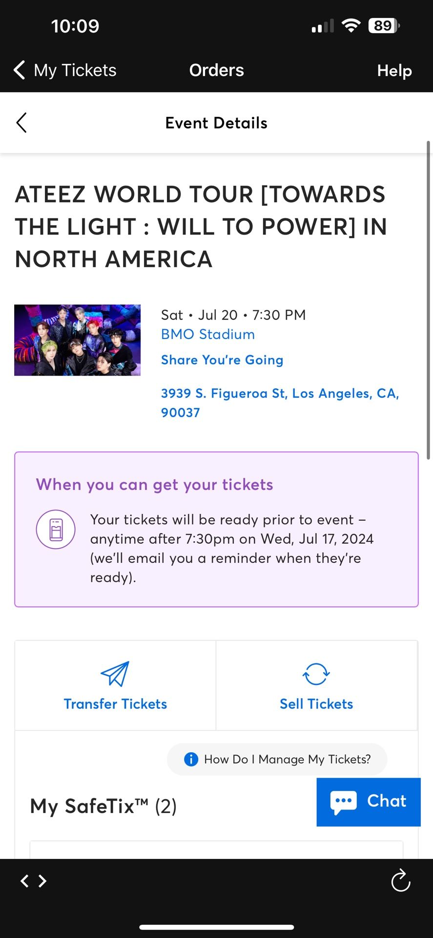 ATEEZ: Los Angeles Day One July 20th Tickets