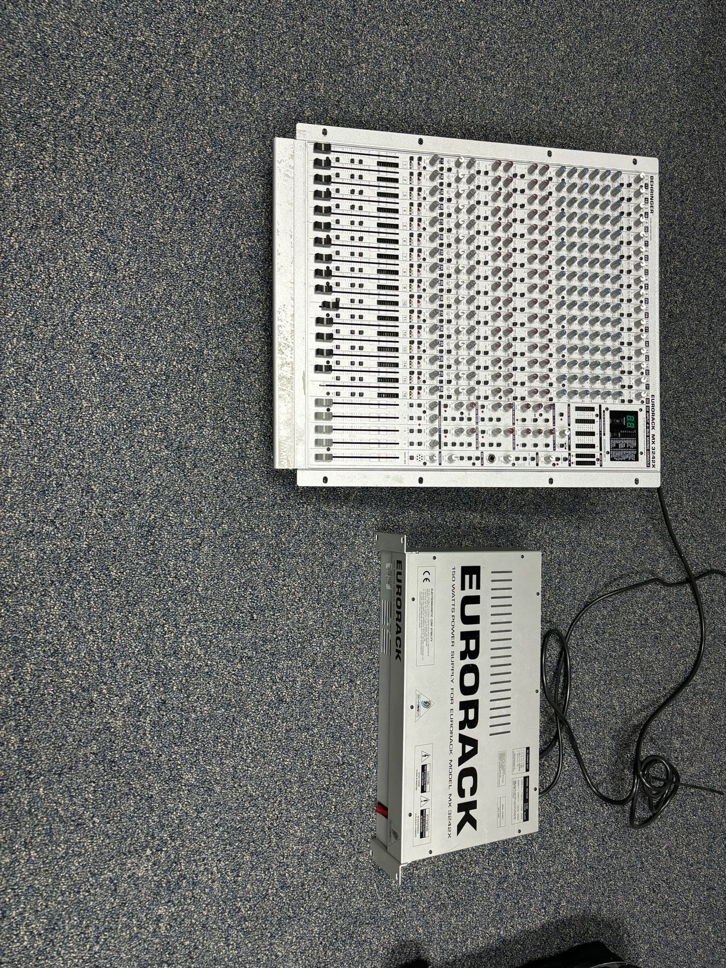 Eurorack MX 3242X 32 Input Mixer with the Power Supply