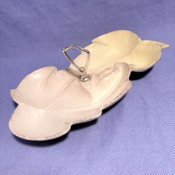 California Pottery Double Leaf Serving Dish