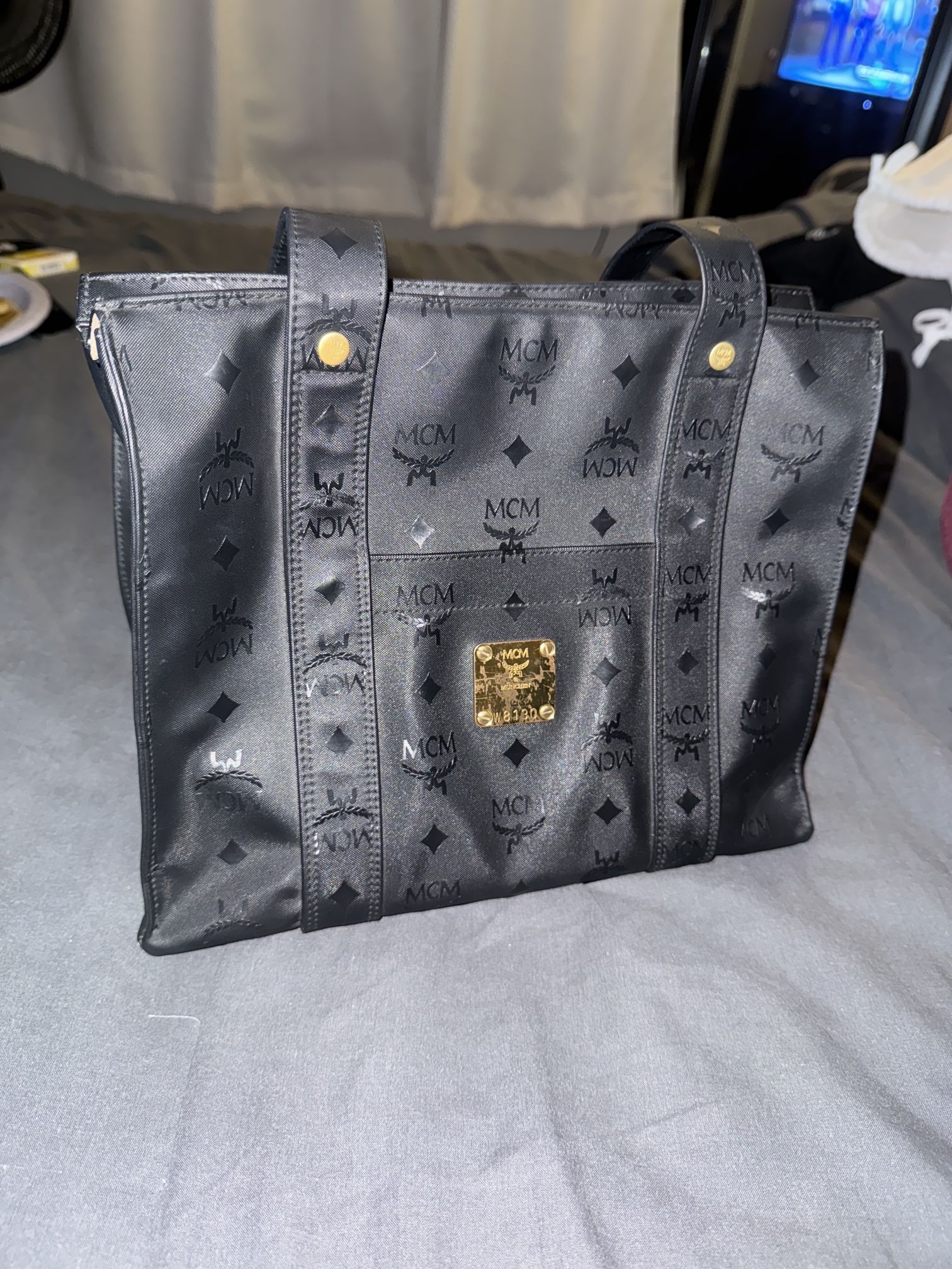 MCM Visetos Shopper Tote